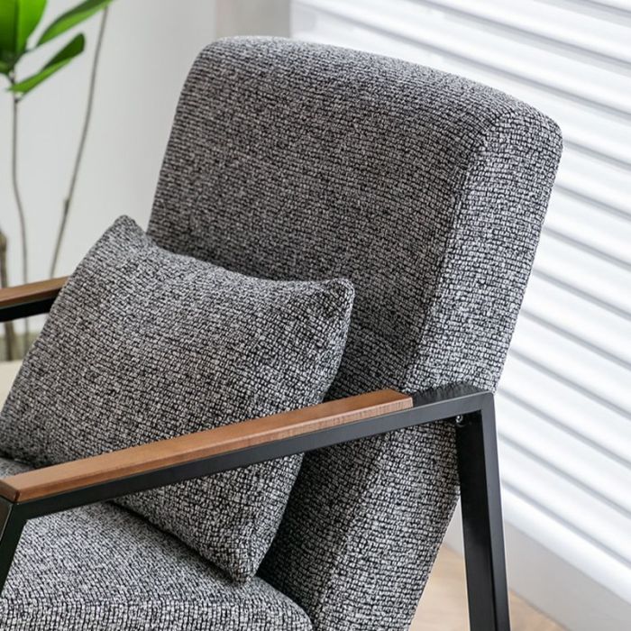 Upholstered arm pillow chair furniture