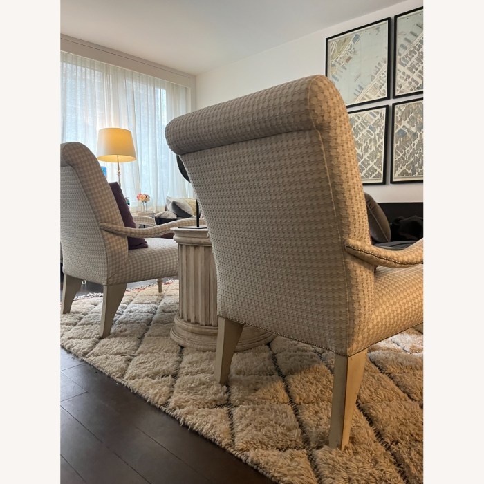 Upholstered arm pillow chair furniture