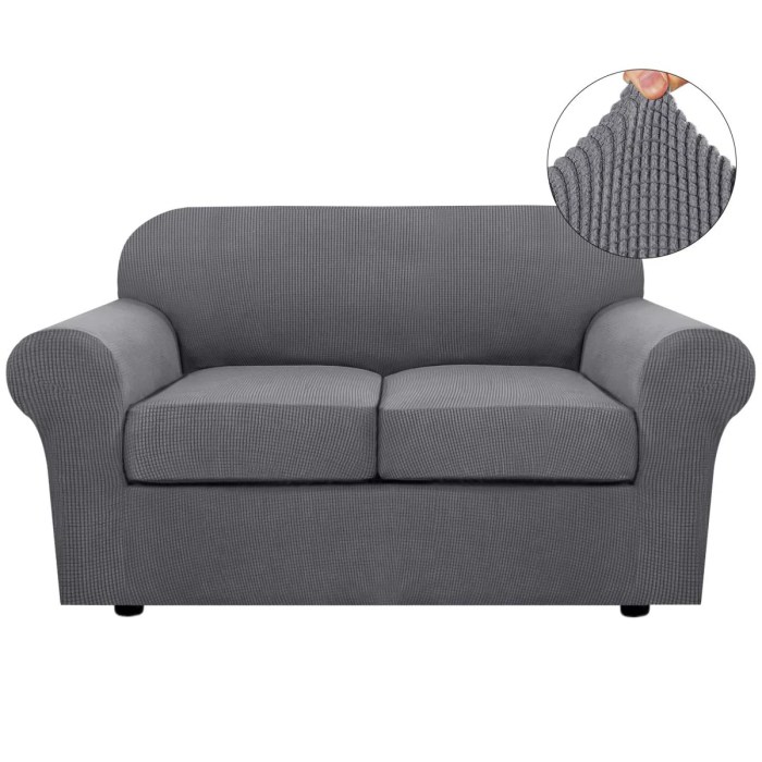 Ebern Designs 3 Piece Stretch Sofa Covers for 2 Cushion Loveseat Couch ...