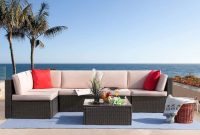 Folding outdoor sectional furniture set