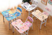 Fold-down toddler learning desk furniture