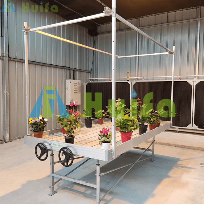 greenhouse bench, rolling bench, flood tray, grow table, grow rack ...