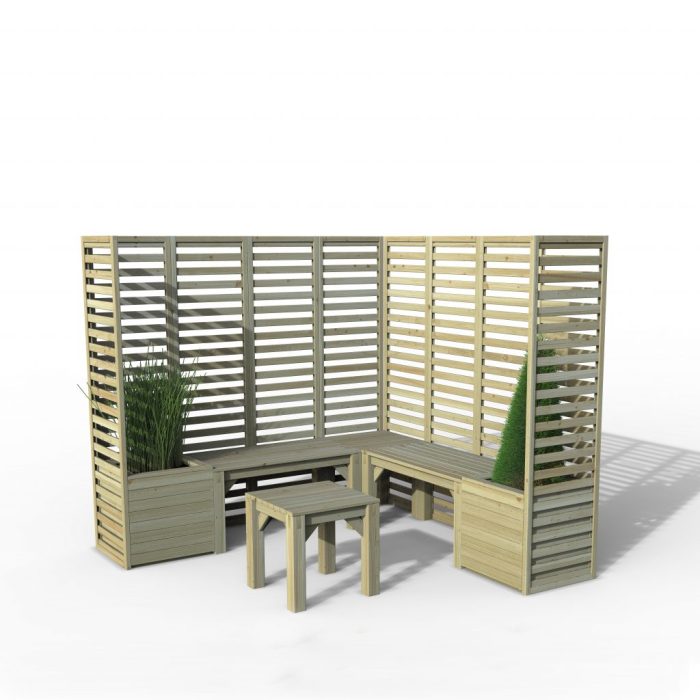 Upholstered modular garden seating furniture