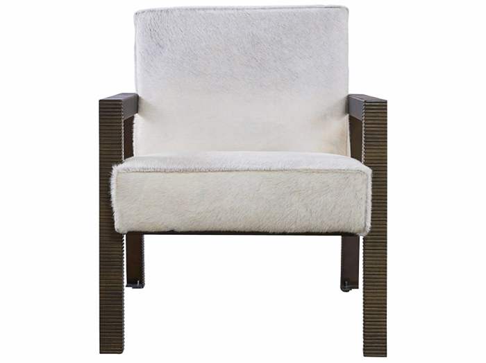 Upholstered Accent Chair with Casters Beige