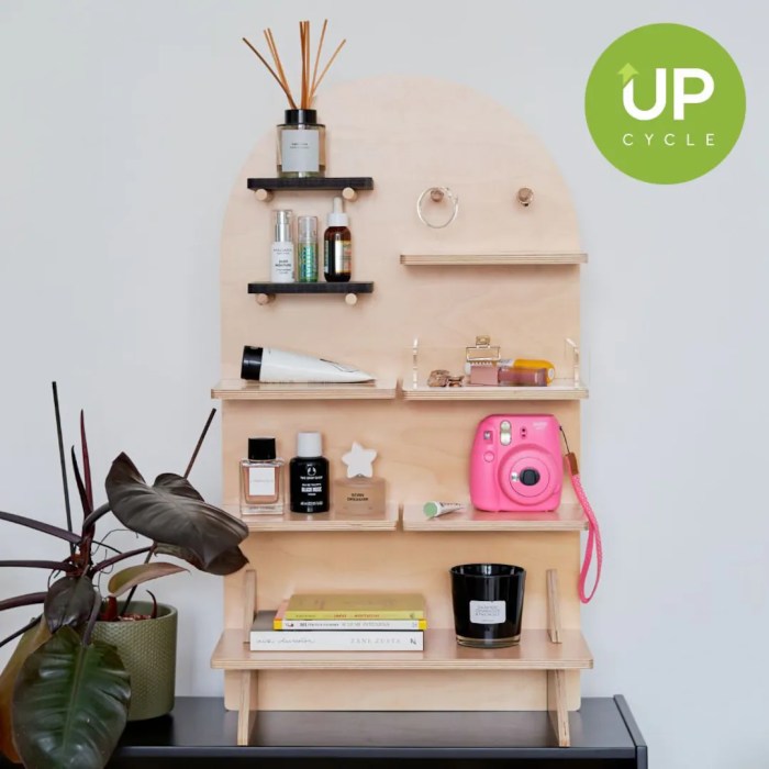 Plywood Pegboard With Shelves Free Standing Wood Display Pegboard ... Rolling craft stand with pegboard furniture