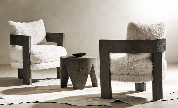 Upholstered log seat accent furniture